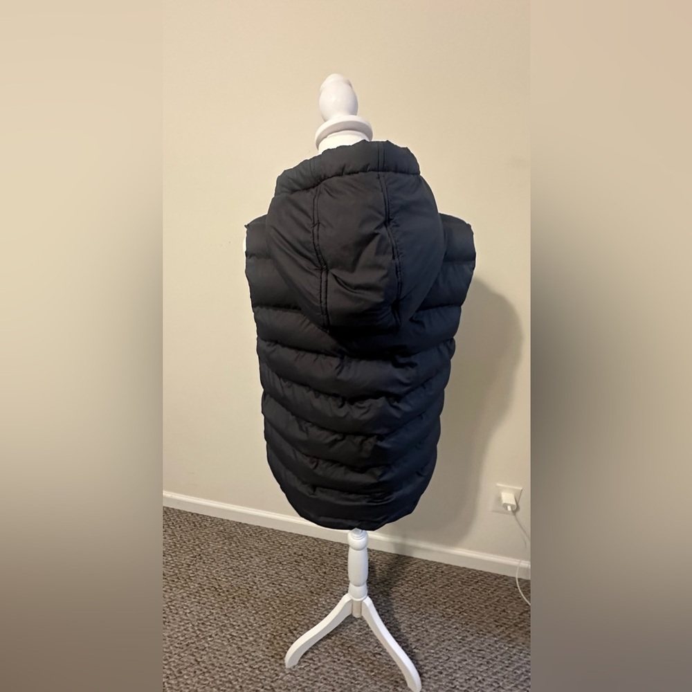 Zara Black Hooded Puffer Vest Size 13-14 - Picture 4 of 8